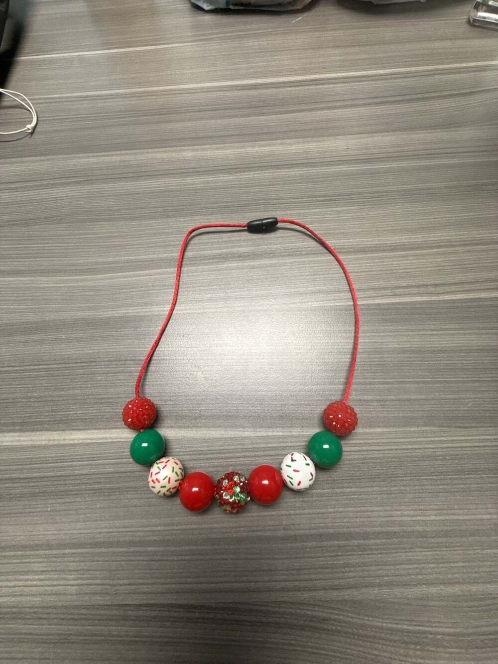 Christmas Sprinkles Chunky Bubblegum Bead Necklace for Kids